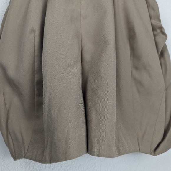 Opening Ceremony Wool Beige Suspender Shorts Overalls Size S High Waist Pockets - Picture 13 of 14